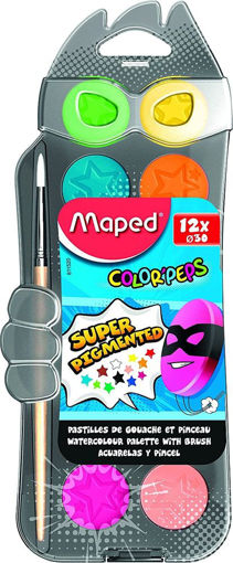 Picture of MAPED WATER COLOURS X12 + BRUSH